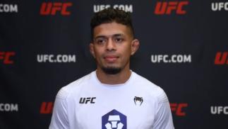 Jonathan Martinez talks with the UFC.COM team backstage after his win at UFC Fight Night:Makhachev vs Green