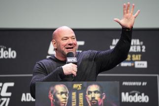 UFC President Dana White hosts the UFC 271 press conference at George R. Brown Convention Center on February 10, 2022 in Houston, Texas. (Photo by Josh Hedges/Zuffa LLC)