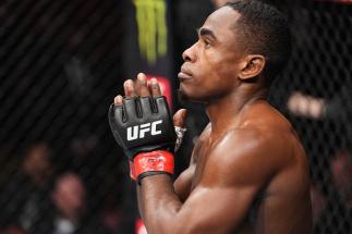 Jeremiah Wells reacts after defeating Mike Diamond of Zimbabwe by submission in their welterweight fight during the UFC 271 event at Toyota Center on February 12, 2022 in Houston, Texas. (Photo by Josh Hedges/Zuffa LLC)
