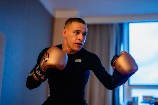 Kai Kara-France trains at the host hotel in Columbus, Ohio, on March 24, 2022. (Photo by Zac Pacleb/Zuffa LLC)