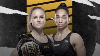 Card com as imagens de Valentina Shevchenko e Taila Santos
