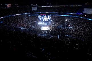 A general view of the Octagon during the UFC 272 event on March 05, 2022 in Las Vegas, Nevada. (Photo by Jeff Bottari/Zuffa LLC)