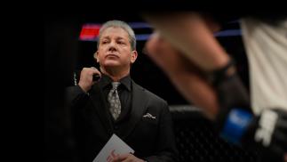 Bruce Buffer prepares to announce the judges decision during the UFC Fight Night event inside Talking Stick Resort Arena on January 15, 2017 in Phoenix, Arizona. (Photo by Jeff Bottari/Zuffa LLC)
