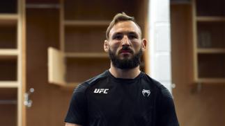 Lando Vannata waits backstage during the UFC 262 event at Toyota Center on May 15, 2021 in Houston, Texas. (Photo by Cooper Neill/Zuffa LLC)