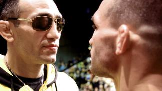 Tony Ferguson and Michael Chandler faceoff before their UFC 274 lightweight showdown.