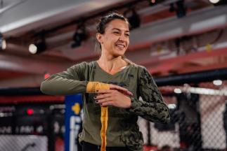 Amanda Ribas trains at the UFC Performance Institute in Las Vegas, Nevada, on May 11, 2022. (Photo by Zac Pacleb/Zuffa LLC)