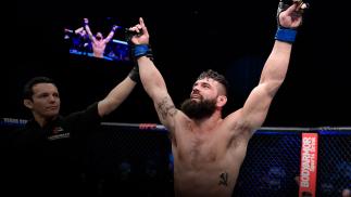 ABU DHABI, UNITED ARAB EMIRATES - OCTOBER 30: Andre Petroski reacts after his victory over Hu Yaozong of China in a middleweight fight during the UFC 267 event at Etihad Arena on October 30, 2021 in Yas Island, Abu Dhabi, United Arab Emirates. (Photo by Chris Unger/Zuffa LLC)