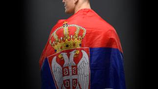 Dusko Todorovic of Serbia poses for a post fight portrait backstage during the UFC Fight Night event inside Flash Forum on UFC Fight Island on October 04, 2020 in Abu Dhabi, United Arab Emirates. (Photo by Mike Roach/Zuffa LLC)