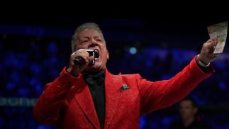 Octagon announcer Bruce Buffer introduces the co-main event during the UFC 275 event at Singapore Indoor Stadium on June 12, 2022 in Singapore. (Photo by Jeff Bottari/Zuffa LLC)