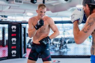 Ian Garry trains at the UFC Performance Institute in Las Vegas, Nevada, on June 28, 2022. (Photo by Zac Pacleb/Zuffa LLC)