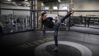 Adrian Yanez trains in Houston, Texas for his UFC Fight Night: Sandhagen vs Dillashaw bout. (Photo by Juan Cardenas/Zuffa LLC)