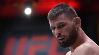 Tim Means stands in his corner prior to his welterweight bout against Mike Perry during the UFC 255 event at UFC APEX on November 21, 2020 in Las Vegas, Nevada. (Photo by Jeff Bottari/Zuffa LLC)