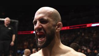 Volkan Oezdemir of Switzerland prepares to fight Dominick Reyes in their light heavyweight bout during the UFC Fight Night event at The O2 Arena on March 16, 2019 in London, England. (Photo by Jeff Bottari/Zuffa LLC/Zuffa LLC)