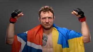 Jack Hermansson of Norway poses for a post fight portrait backstage during the UFC Fight Night at UFC APEX on May 22, 2021 in Las Vegas, Nevada. (Photo by Mike Roach/Zuffa LLC)