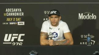 Alex Pereira talks to the media after UFC 276: Adesanya vs Cannonier
