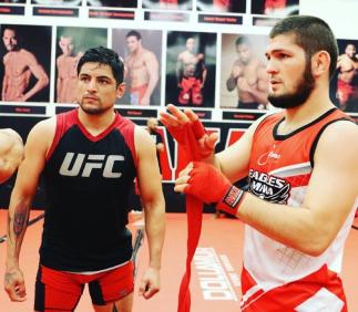 Gabriel Benitez and Khabib Nurmagomedov UFC 229 camp (Photo by Frujuice athletics)