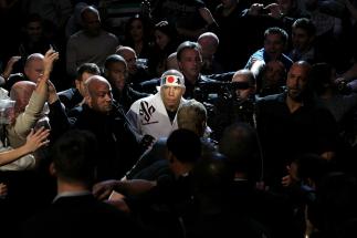 UFC 124: Georges St-Pierre enters the ring.