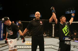 UFC 125: Diego Nunes celebrates his win.