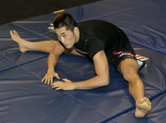 Dong Hyun Kim at the UFC 125 Open Workouts.