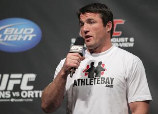 Chael Sonnen interacts with the fans at the UFC Fight Club Q&A before the UFC 133 Weigh-in.