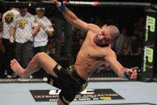 Renan Barao celebrates