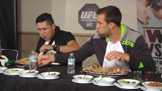 Erik Perez and Luke Rockhold Participate in Taco Eating Contest