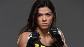 RIO DE JANEIRO, BRAZIL - JULY 28: Claudia Gadelha poses for a portrait during a UFC photo session at the Sheraton Rio Hotel on July 28, 2015 in Rio de Janeiro, Brazil. (Photo by Jeff Bottari/Zuffa LLC/Zuffa LLC via Getty Images)