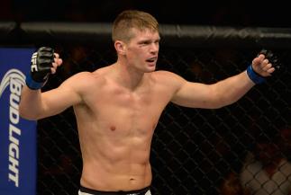 LAS VEGAS, NV - JULY 12: Stephen Thompson reacts to his victory over Jake Ellenberger in their welterweight bout during the Ultimate Fighter Finale inside MGM Grand Garden Arena on July 12, 2015 in Las Vegas, Nevada. (Photo by Brandon Magnus/Zuffa LLC/Z