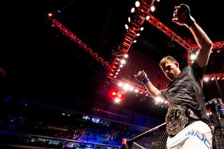 CURITIBA, BRAZIL - MAY 14:  Stipe Miocic of the United States celebrates after defeating Fabricio Werdum of Brazil in their heavyweight bout during the UFC 198 at Arena da Baixada stadium on May 14, 2016 in Curitiba, Brazil. (Photo by Buda Mendes/Zuffa LL