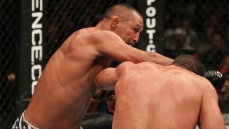 SAN JOSE, CA - NOVEMBER 19: (R-L) Mauricio Rua and Dan Henderson exchange punches during an UFC Light Heavyweight bout at the HP Pavillion on November 19, 2011 in San Jose, California. (Photo by Josh Hedges/Zuffa LLC/Zuffa LLC via Getty Images)