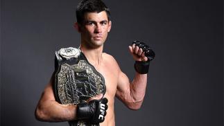 INGLEWOOD, CA - JUNE 04: Dominick "The Dominator" Cruz poses for a photo after defeating Urijah Faber during the UFC 199 event at The Forum on June 4, 2016 in Inglewood, California. (Photo by Mike Roach/Zuffa LLC/Zuffa LLC via Getty Images)