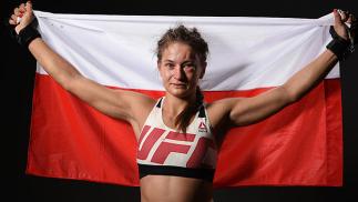ATLANTA, GA - JULY 30: Karolina Kowalkiewicz poses for a post fight portrait backstage during the UFC 201 event on July 30, 2016 at Philips Arena in Atlanta, Georgia. (Photo by Mike Roach/Zuffa LLC/Zuffa LLC via Getty Images)