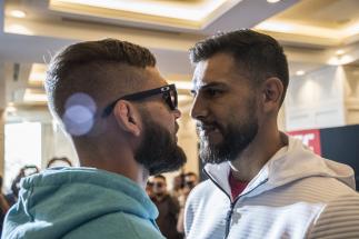 Jeremy Stephens and Yair Rodriguez face off during UFC Mexico Ultimate Media Day