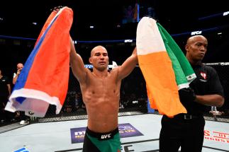 LAS VEGAS, NV - AUGUST 20: Artem Lobov of Russia celebrates after defeating Chris Avila in their featherweight bout during the UFC 202 event at T-Mobile Arena on August 20, 2016 in Las Vegas, Nevada. (Photo by Josh Hedges/Zuffa LLC/Zuffa LLC via Getty I
