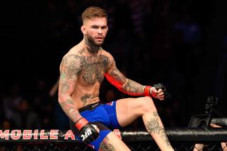 LAS VEGAS, NV - AUGUST 20: Cody Garbrandt celebrates after defeating Takeya Mizugaki of Japan in their bantamweight bout during the UFC 202 event at T-Mobile Arena on August 20, 2016 in Las Vegas, Nevada. (Photo by Josh Hedges/Zuffa LLC/Zuffa LLC via Ge