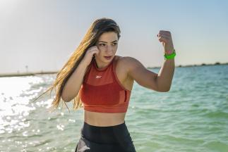 Liana Jojua at UFC Fight Island during UFC 254 fight week