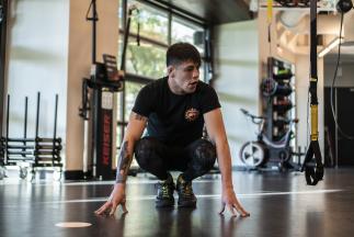 Brandon Moreno training at the UFC Performance Institute for UFC 255