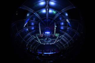 A general view of the Octagon during the UFC Fight Night event inside Flash Forum on UFC Fight Island on July 19, 2020 in Yas Island, Abu Dhabi, United Arab Emirates. (Photo by Jeff Bottari/Zuffa LLC)