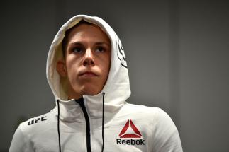 Macy Chiasson waits backstage during the UFC 235 event at T-Mobile Arena on March 2, 2019 in Las Vegas, Nevada. (Photo by Chris Unger/Zuffa LLC)