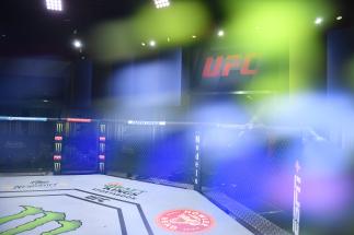 A general view of the Octagon prior to the UFC Fight Night event at UFC APEX on June 26, 2021 in Las Vegas, Nevada. (Photo by Chris Unger/Zuffa LLC)
