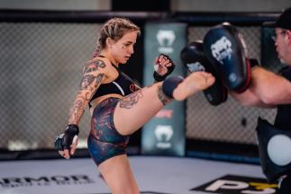 Jessica-Rose Clark trains at the UFC Performance Institute in Las Vegas, Nevada on February 16, 2022. (Photo by Zac Pacleb)