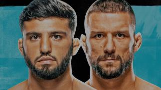 Arman Tsarukyan and Mateuz Gamrot in the main event of UFC Fight Night on June 25, 2022