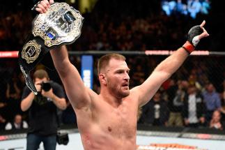 CLEVELAND, OH - SEPTEMBER 10: Stipe Miocic celebrates after defeating Alistair Overeem of The Netherlands in their UFC heavyweight championship bout during the UFC 203 event at Quicken Loans Arena on September 10, 2016 in Cleveland, Ohio. (Photo by Josh