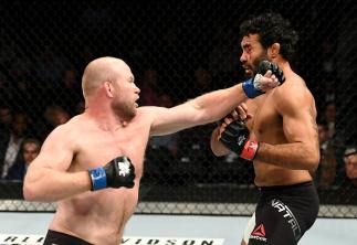 NEW YORK, NY - NOVEMBER 12: Tim Boetsch of the United States (left) fights against Rafael Natal of Brazil in their middleweight bout during the UFC 205 event at Madison Square Garden on November 12, 2016 in New York City. (Photo by Jeff Bottari/Zuffa LL