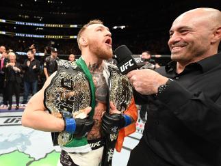 NEW YORK, NY - NOVEMBER 12: Conor McGregor of Ireland celebrates his KO victory over Eddie Alvarez of the United States in their lightweight championship bout during the UFC 205 event at Madison Square Garden on November 12, 2016 in New York City. (Phot