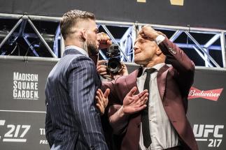 Cody Garbrandt faces TJ Dillashaw - UFC 217 media day, Las Vegas 10/6/17 (Photo credit: Juan Cardenas)