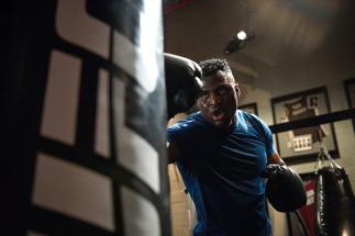 LAS VEGAS, NV - MARCH 02: Francis Ngannou of France holds a open workout for the media in the TUF Gym on March 2, 2017 in Las Vegas, Nevada. (Photo by Brandon Magnus/Zuffa LLC/Zuffa LLC via Getty Images)
