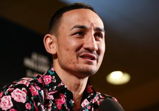 RIO DE JANEIRO, BRAZIL - JUNE 01: UFC featherweight interim champion Max Holloway of the United States speaks to the media during Ultimate Media Day at Windsor Hotel on June 01, 2017 in Rio de Janeiro, Brazil. (Photo by Buda Mendes/Zuffa LLC/Zuffa LLC via