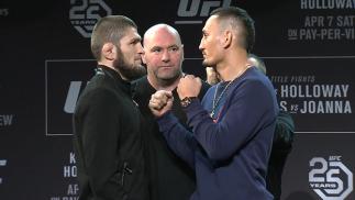UFC 223 press conference Max Holloway Khabib