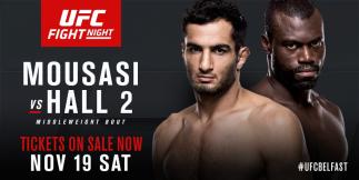 UFC Fight Night: Gegard Mousasi vs Uriah Hall 2 Belfast fight announcement